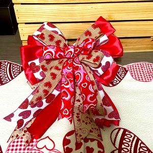 Handmade Valentines Day Bow
